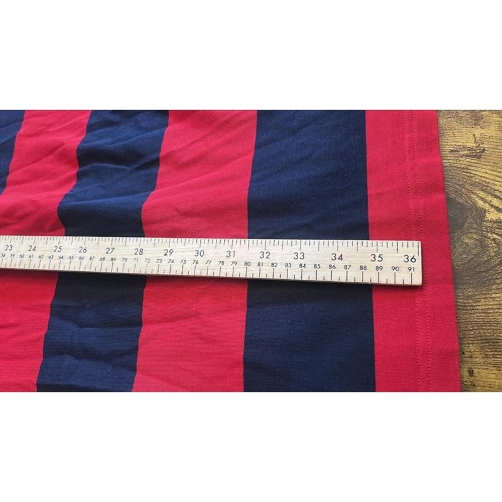 Ralph Lauren Womens Rugby Shirt Dress Red Navy Striped Long Sleeve Crest Small - Picture 7 of 8